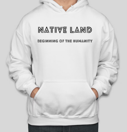 NATIVE LAND Letter Printed Cool Cotton Hoodies