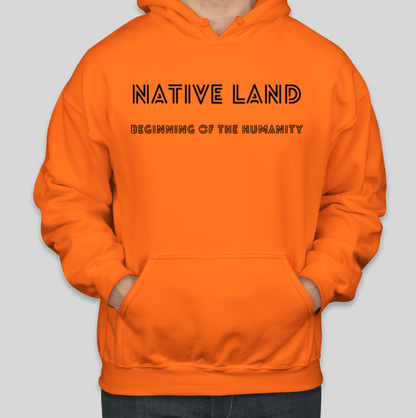 NATIVE LAND Letter Printed Cool Cotton Hoodies