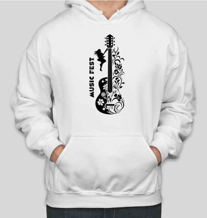 Music FEST Printed Cool Casual Cotton Hoodies