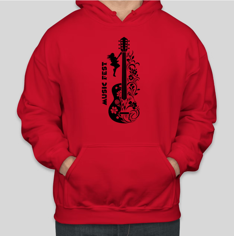 Music FEST Printed Cool Casual Cotton Hoodies