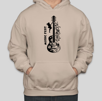 Music FEST Printed Cool Casual Cotton Hoodies