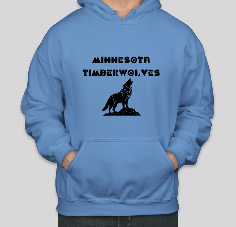 MINNESOTA TimberWolves Printed COTTON Casual Hoodies