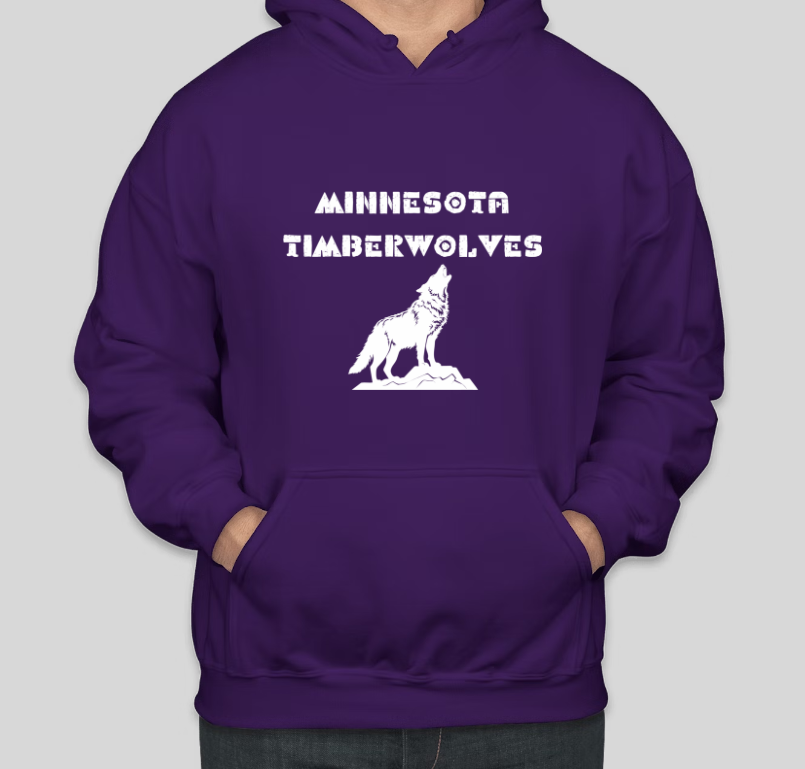 MINNESOTA TimberWolves Printed COTTON Casual Hoodies