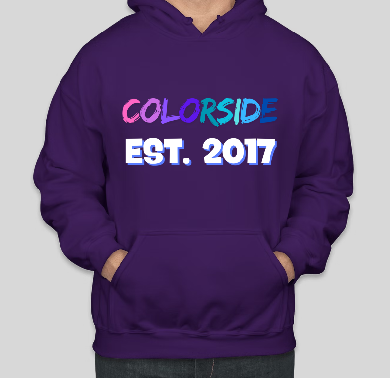 COLORSIDE LLC EST. 2017 Official Print Cotton Casual Hoodies