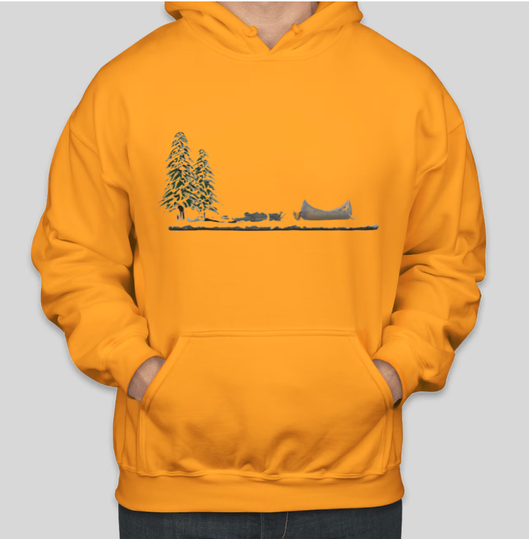 Lake Side in Winter North Shore Printed Cool Cotton Hoodies