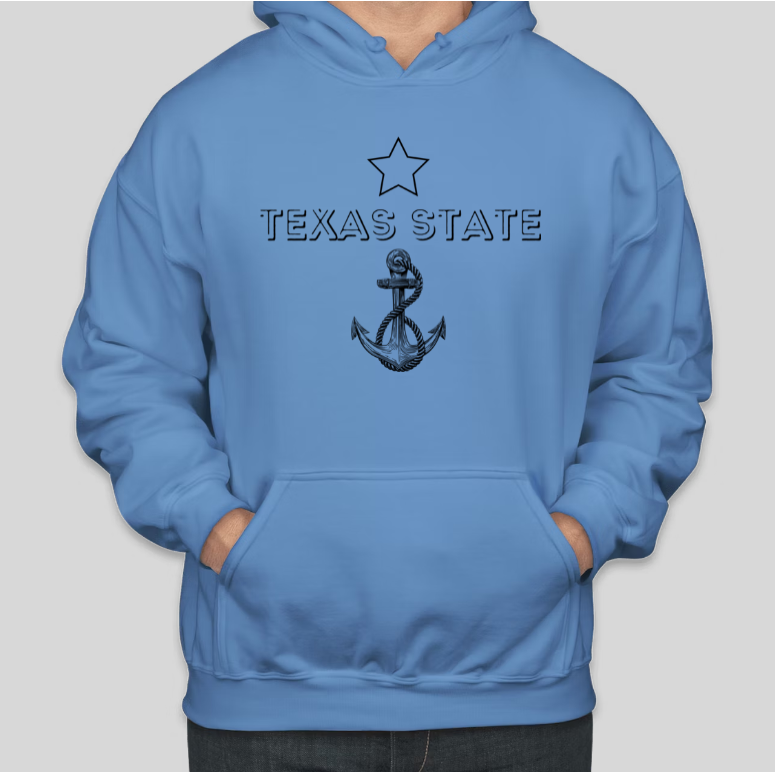 TEXAS STATE Printed COTTON Casual Hoodies