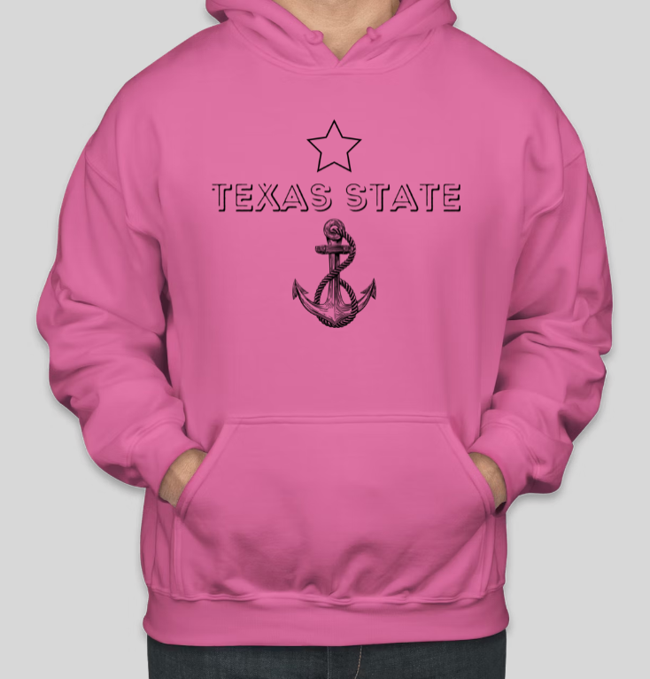 TEXAS STATE Printed COTTON Casual Hoodies