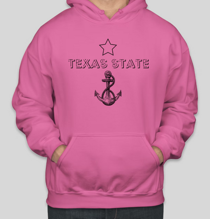 TEXAS STATE Printed COTTON Casual Hoodies