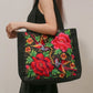 Ethnic Flower Embroidered Canvas Bags