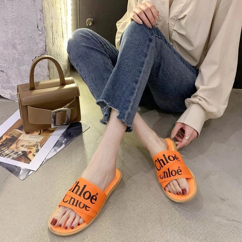 CHLOE Luxury Designer Flat Slippers For Women