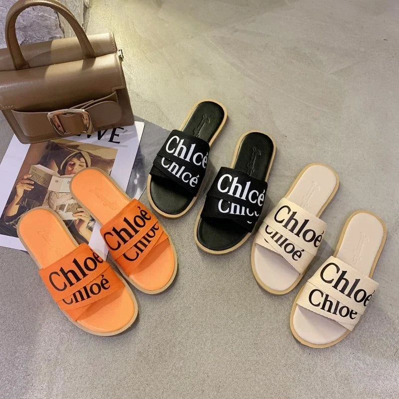 CHLOE Luxury Designer Flat Slippers For Women