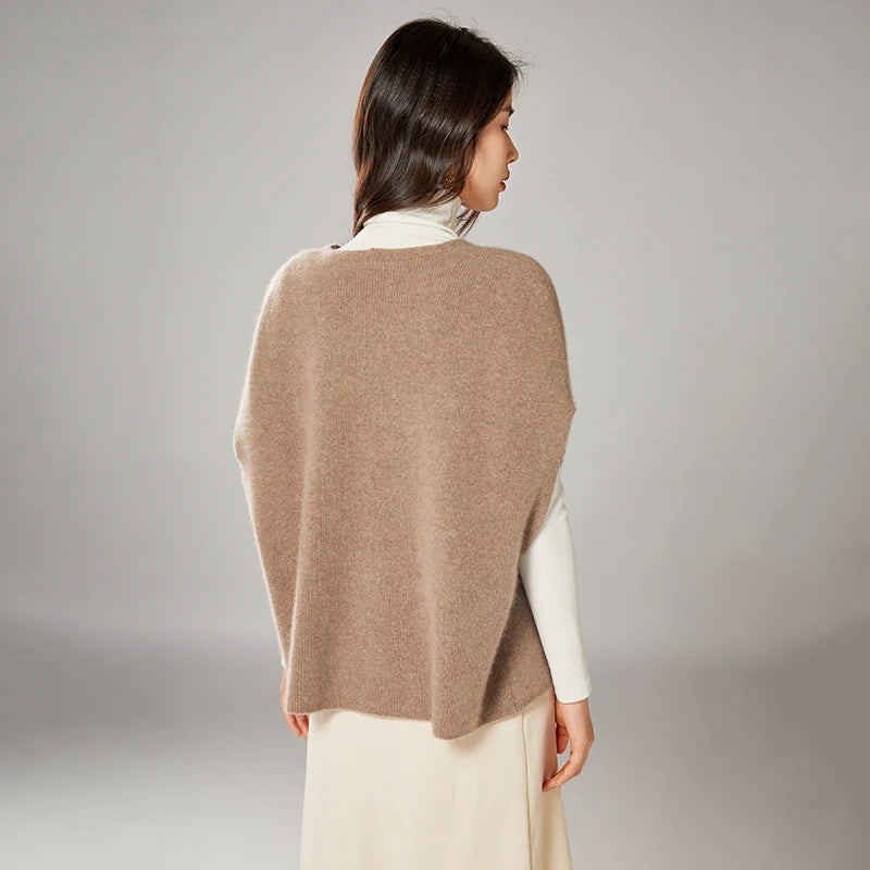 Chic Layering Aesthetic: Oversized V-Neck Knit Sweater Vest