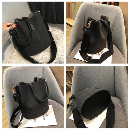 New Luxury Designer Bucket Bag For Women Large Capacity One Shoulder Tote High Quality Fashion Commuter Messenger Bag
