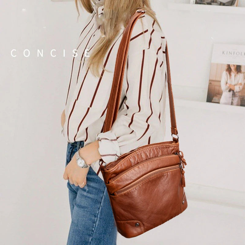 Womens Soft Pu Leather Shoulder Bag High Quality Small Cloud Crossbody Messenger Bag