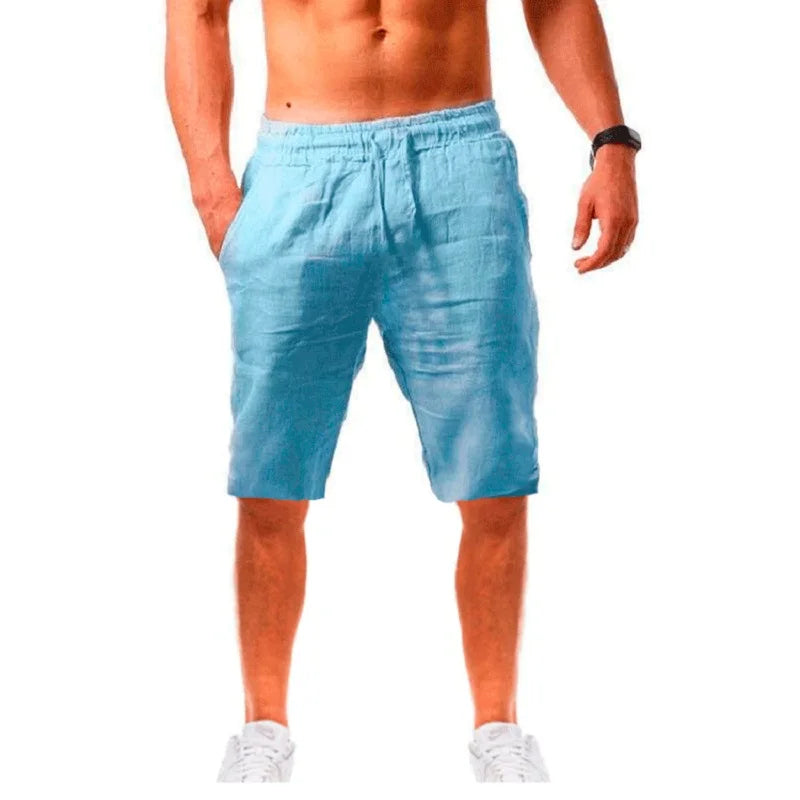 Men Breathable Cotton Knee Length Big Size Denim Shorts