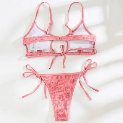 Stylish Hollow Out High Cut Micro Womens Swimsuit