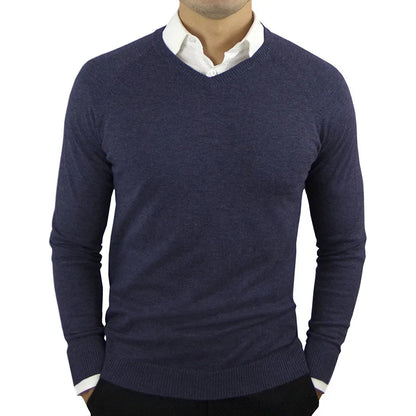 2025 Mens Winter Knitted Sweater High Quality Cotton Crew Neck Pullover Casual Knitwear For Cold Weather