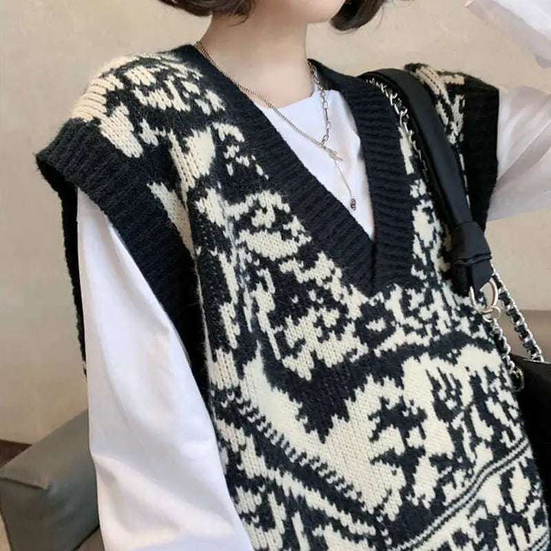 Womens Korean Style Sleeveless Cute Vest