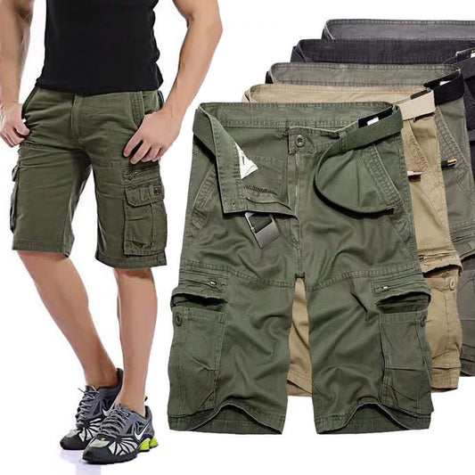Casual Street Style Long Oversize Men Cotton Cargo Shorts