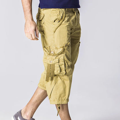 Plus Size Zipper Packs Mens Military Cargo Shorts
