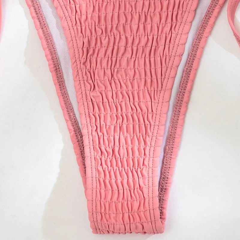 Stylish Hollow Out High Cut Micro Womens Swimsuit