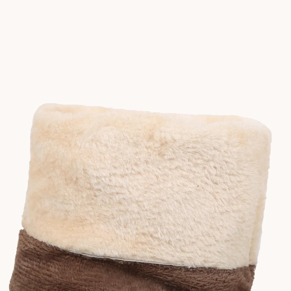 Womens Warm Leather Snow Knee High Boots Shoes