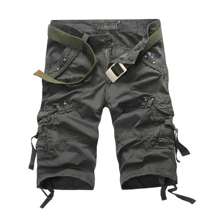 Plus Size Zipper Packs Mens Military Cargo Shorts