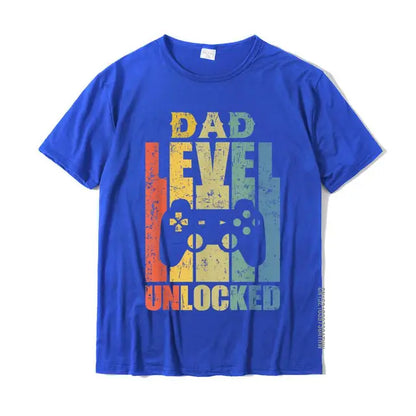 Dad Level Unlocked Soon To Be Father Cotton T-Shirt