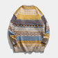 Elegant Vintage Style Knitted Striped Men Sweaters