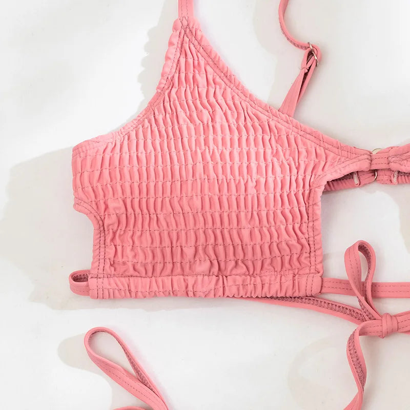 Stylish Hollow Out High Cut Micro Womens Swimsuit