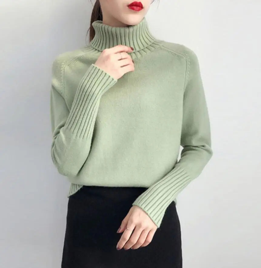 2025 New Thick Cashmere Sweater Women S Autumn Winter Knitted Pullover Tricot Jumper