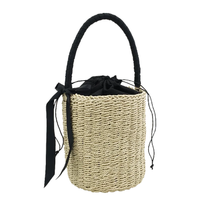 Summer Aesthetics: Chic Straw Woven Bucket Bag