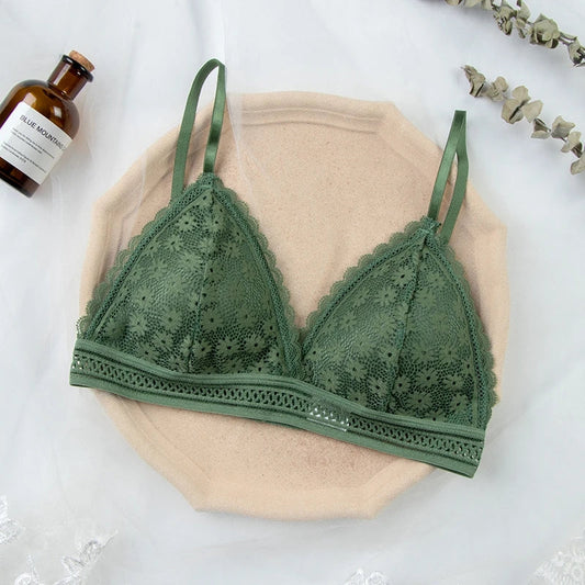 🎁 Sheer Floral Lace Bralette Wire-Free Comfortable Bra (100% off)