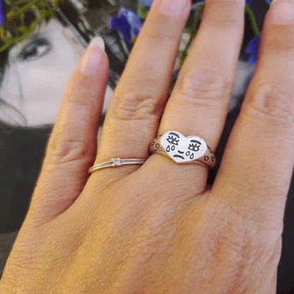 Cry Face Statement Ring – Adjustable Cute & Trendy Women’s Ring