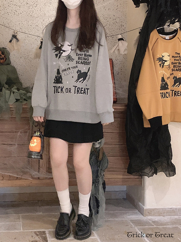 Women Trick or Treat Halloween Sweatshirt