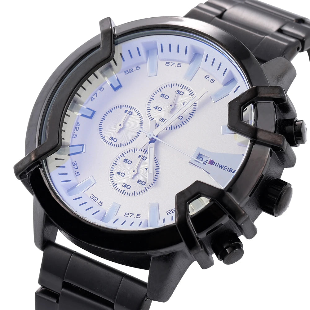 Mens Stainless Steel Waterproof Silver Analog Watches