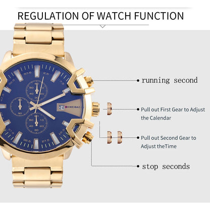 Mens Stainless Steel Waterproof Silver Analog Watches