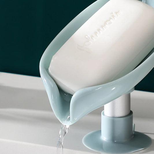 Non Slip Leaf Shape Bathroom Soap Holder