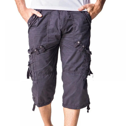 Plus Size Zipper Packs Mens Military Cargo Shorts