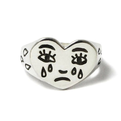 Cry Face Statement Ring – Adjustable Cute & Trendy Women’s Ring