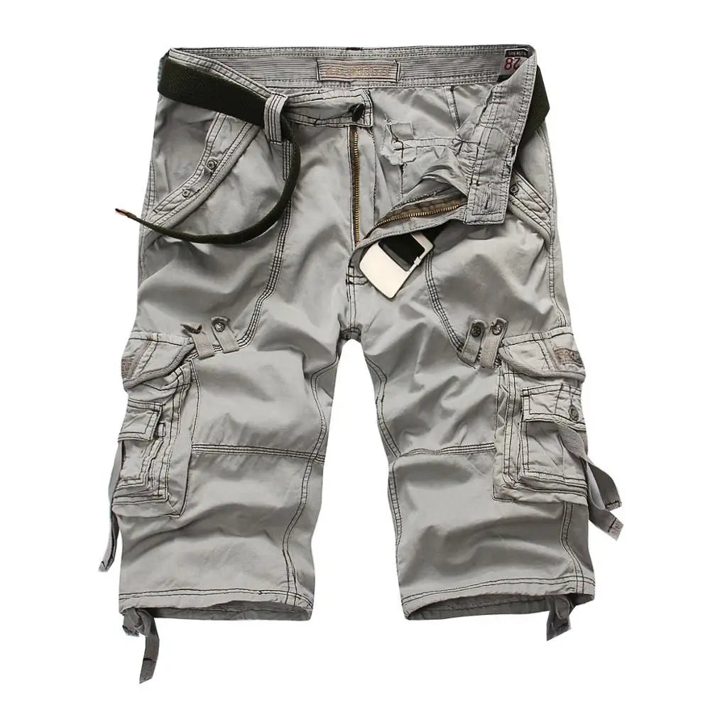 Plus Size Zipper Packs Mens Military Cargo Shorts