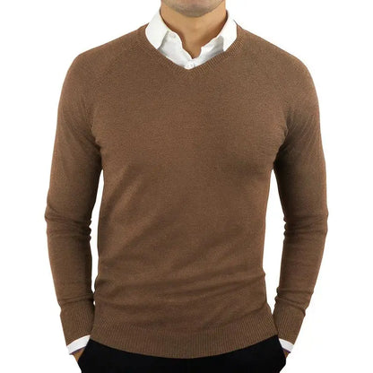 2025 Mens Winter Knitted Sweater High Quality Cotton Crew Neck Pullover Casual Knitwear For Cold Weather