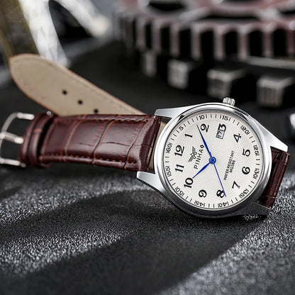 Mens Leather Strap Watch