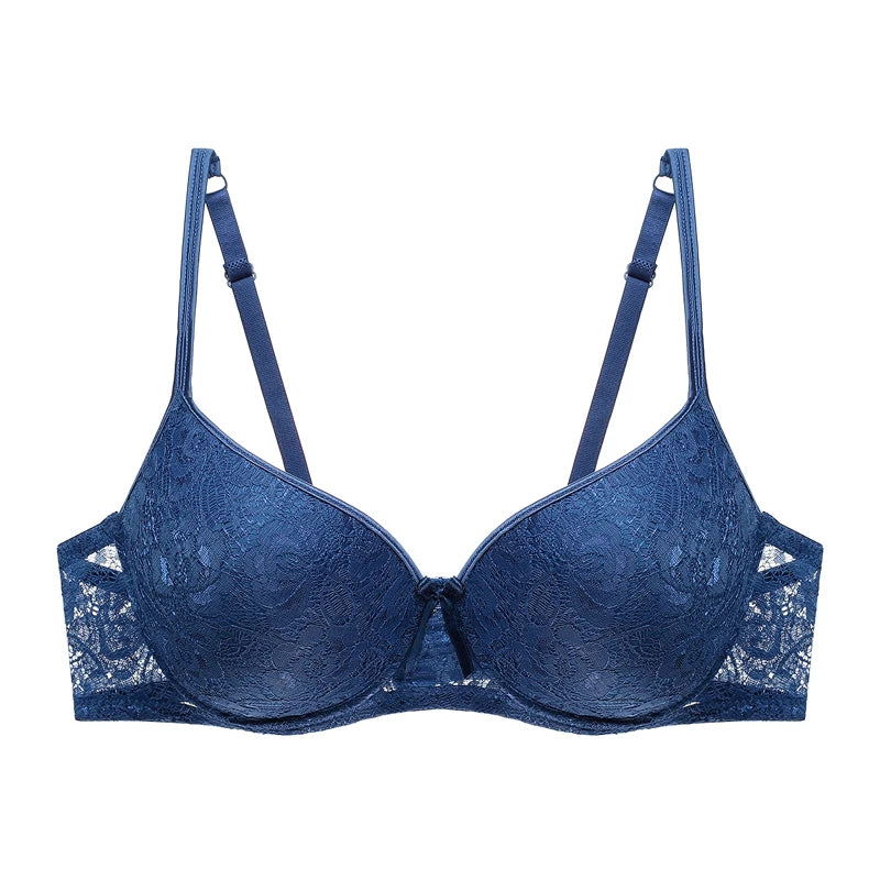 Push Up Deep Cup Bra Back Smoothing Lace Lingerie For Women Plus Size