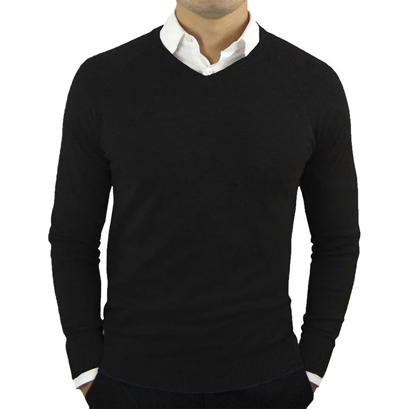 2025 Mens Winter Knitted Sweater High Quality Cotton Crew Neck Pullover Casual Knitwear For Cold Weather