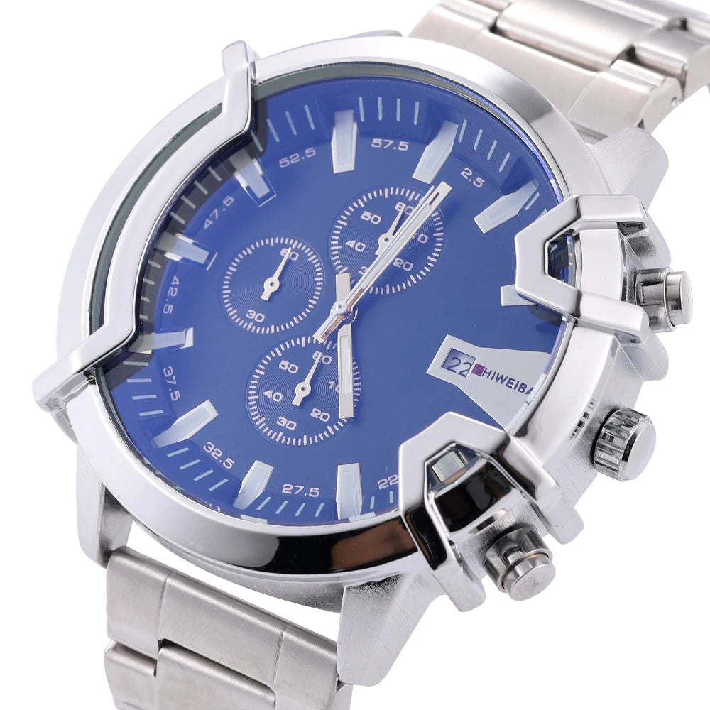 Mens Stainless Steel Waterproof Silver Analog Watches
