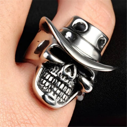 Cowboy Hat Creative Skull Ring