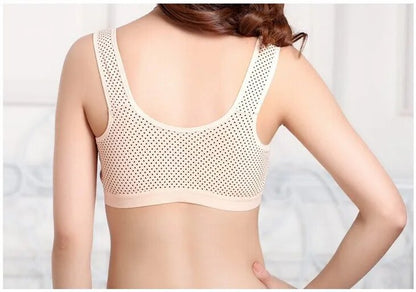 Cotton Front Closure Bra – Wireless Vest-Style Lingerie Bralette for Women