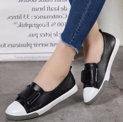 Summer Style White Black Genuine Leather Shoes