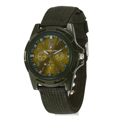 Mens Casual Green Analog Military Watches